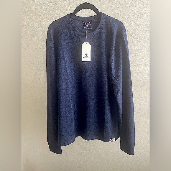 Men’s L Ben Sherman Longwear shirt in Navy, cotton & polyester blend, NEW - Picture 1 of 10